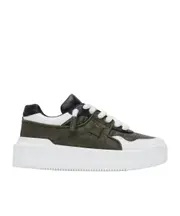 ONE STUD XL LOW-TOP SNEAKER IN NAPPA LEATHER AND JACQUARD TOILE ICONOGRAPHE TECHNICAL FABRIC 45,39,40 White