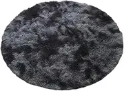Colorful and Eco-Friendly Area Rugs for Girls Room Durable and Soft Versatile Polyester Circle Playing Mat for Kids Baby, Dark Grey