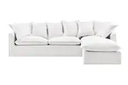 Brosa Palermo 3 Seater Modular Sofa with Right Chaise (White)
