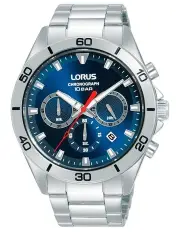 [Lorus] Chronograph Stainless Steel Case Watch in Silver