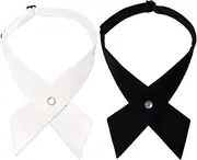 [AWOCAN] Bow Ties Set Adjustable Criss-Cross Bow Tie Neck Ties JK Uniform Bow Ties for Women/Men/Girls/Boys
