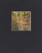8X10" Matted Print Art Picture Claude Monet: Water Garden and Footbridge