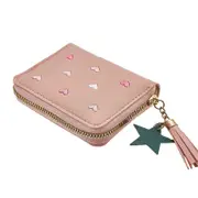 Women's Wallet, Mini Wallets with Tassels, Cute Short Zipper, PU Leather Purse, Ladies Clutch Wallet