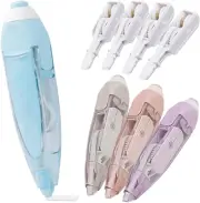 8Pcs Retractable White Out Correction Tape Set Refillable Pen with Replacement R
