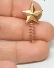 Miniature Dollshouse Christmas Tree Gold Star Tree Topper✨️ 1:12th Scale Size