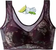 [WQXYSS] Cuttli Bra,Cuttli Ice Silk Lace Cooling Comfort Wireless Bras,Evylady Bras for Women