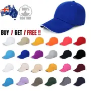 Adjustable Plain Trucker Cap Hat Unisex Plain Baseball Promotional Various Color