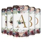 NATURE MAGICK FLOWERS MONOGRAM FLORAL GOLD SOFT GEL CASE FOR SAMSUNG PHONES 2