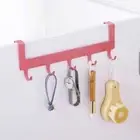 5 Hooks Bathroom Organizer Rack Iron Art Coat Rack Over Door Hook