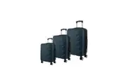 3pc Pierre Cardin 360 Spinner Contemporary Design Hard Shell Luggage Set-Teal