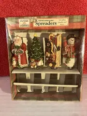 Vintage Christmas Spreaders by Boston Warehouse Susan Winger Set of 4 DWK116