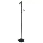 DAXAM LED Twin Adjustable Floor Lamp Black