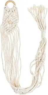 SWOOMEY Macrame Woven Ukulele Hanger Durable Cotton Linen Wall Pendant for Instrument Storage Unique Handwoven Decoration for Home Music Lovers
