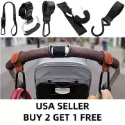 Stroller Hooks Buckles Clip Leather Aluminum Alloy Carabiner Cart Organizer