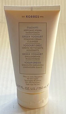 Korres Greek Yoghurt Foaming Cream Cleanser 5.07 oz / 150 ml Sealed