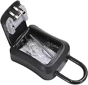Key Storage Box with Cord, Key Safe Lock Box Wall Mounted Waterproof Fireproof Protective Case - Waterproof Fireproof Wall Hanging with Security Cord for Home Outdoor Car Document Storage