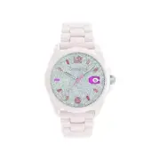 Coach Greyson Quartz Grey Dial Ladies Bracelet Analog Watch Stainless Steel 36mm