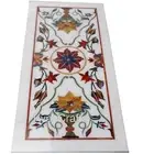 Unique Design Dining Table Top for Home Rectangle White Marble Kitchen Table