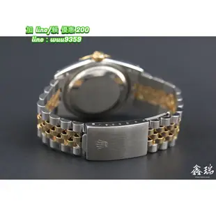 Rolex 勞力士 Datejust 16233 16233D 金色鑽石面盤 36MM 不鏽鋼 18K黃金