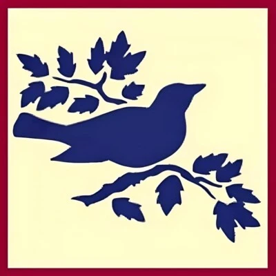 BIRD ON BRANCH 2 STENCIL - SONGBIRD - Mylar Craft Stencil - The Artful Stencil