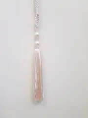 Pair 2 pieces Curtain Tie Backs - 40cm Tassel with Pearl Top - Pale Pink