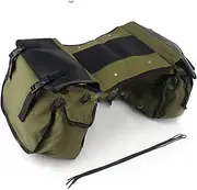 Motorcycle Luggage Bag for HON&DA for Yama&ha for Suzuki Motorcycle Canvas Leather Saddlebags for Cafe Racer Saddle Tool Bags Luggage Storage Rear Pouches Universal (Color : Model 2)