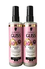 Schwarzkopf Gliss Liquid Silk Leave In Hair Conditioner Spray w/ Keratin - 2 ct