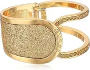 [GUESS] Hinged with Stones and Glitter Bangle Bracelet, ONE Size, Crystal