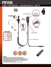 Pryme Quick Release QD Lapel Mic Earpiece for APX6000 APX4000 APX7000 Radio