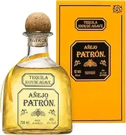 PATRÓN Añejo Premium Tequila with Gift Box, 40% ABV, 70cl / 700ml, Made from the Finest 100% Weber Blue Agave, Handcrafted in Small Batches in Mexico, Aged For Over 12 Months in Oak Casks