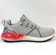 Adidas Solarthon Boost Primegreen Mens 11 Gray Red Spikeless Golf Shoes GW3445