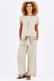 Claro Pom Pom Trimmed Pants--SHA-SH111