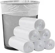 Shield Right Carton of 1000 Kitchen Tidy White HDPE Rubbish Bags Bin Liners Roll, Easy to Dispose - 20 rolls of 50, Bin Bags, Small,Medium,Large Waste Bags (18 Litre)