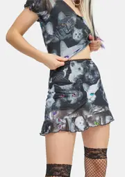 [Current Mood] Moonlight Meow Mesh Skirt