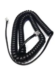 New 12 Foot Handset Receiver Curly Cord for Telrad Business Landline Phone Black
