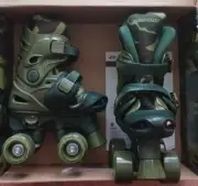 Osprey Roller Skates, Camo, For Kids, Size 11J-13J, 4 Wheel, Adjustable Straps