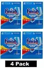 4 x FINISH PK140 POWERBALL POWER ESSENTIAL DISHWASHER TABLETS LEMON SPARKLE NEW