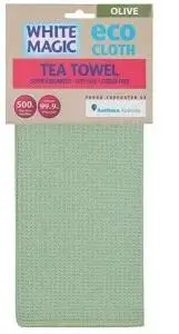 White Magic Tea Towel Single Olive