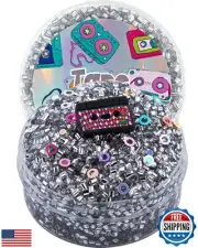 Tape Silver Bingsu Slime, Non-Sticky Glimmer Crunchy Slime, Slime Party Favor