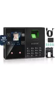 4 in 1 Time Clocks for Employees Small Business (Face + Fingerprint + Palm Print