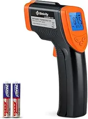 Etekcity Infrared Thermometer Upgrade 774, Heat Temperature Temp Gun for Cooking, Laser IR Surface Tool for Pizza, Griddle, Grill, HVAC, Engine, Accessories, -58°F to 842°F, Orange
