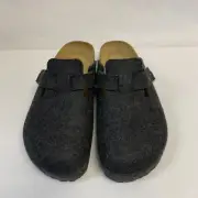 Birkenstock New w/ Box Boston Anthracite Wool Narrow Width - Select Size