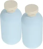 SWOOMEY 2Pcs Travel Toiletry Bottles with Flip Cap Leak Cosmetic Containers for Shampoo Lotion and Liquid Soap for Camping Business Trips and Outdoor Activities