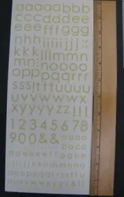 SEI ALPHABET/NUMBER STICKERS Mini Memories 1 Sheet NOS