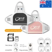Multi-Port 4 in1 Universal SD TF Card Reader,USB C SD TF Memory Card Reader NAL