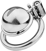 Sex Toy Male Metal Inverted Chastity Device Chasity Cage Stainless Steel Cock Cage BDSM Penis Cage Penis Ring Chastity Belt Adult SM Game to Prevent Erection Restraint