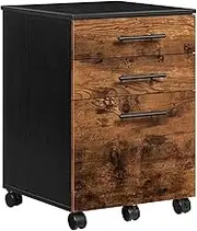 Filing Cabinet 3-Drawer Filing Cabinet Mobile Pedestal on 5 Wheels Cabinet with Hanging Filing Drawers for Home Office File Storage Cabinets (Color : A)