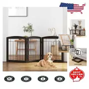 3-Panel Wooden Dog Barrier - Expandable Pet Gate for Indoors 60" W x 24" H