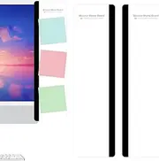 Monitor Memo Board, Office Desk Accessories, 2 Pack Monitor Message Board, Computer Memo Board, Computer Sticky Note Holder, Message Memo Panel for Office Desktop Board Easy to Use Suitable for Office