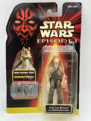 Star Wars Episode 1 Jar Jar Binks W/ Gungan Battle Staff Commtech New Sealed
